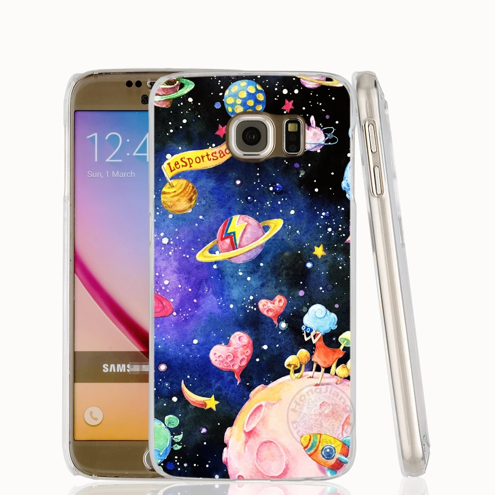 HAMEINUO чехол для сотового телефона с изображением космоса Луны Samsung Galaxy S7 edge PLUS S8 S6 S5