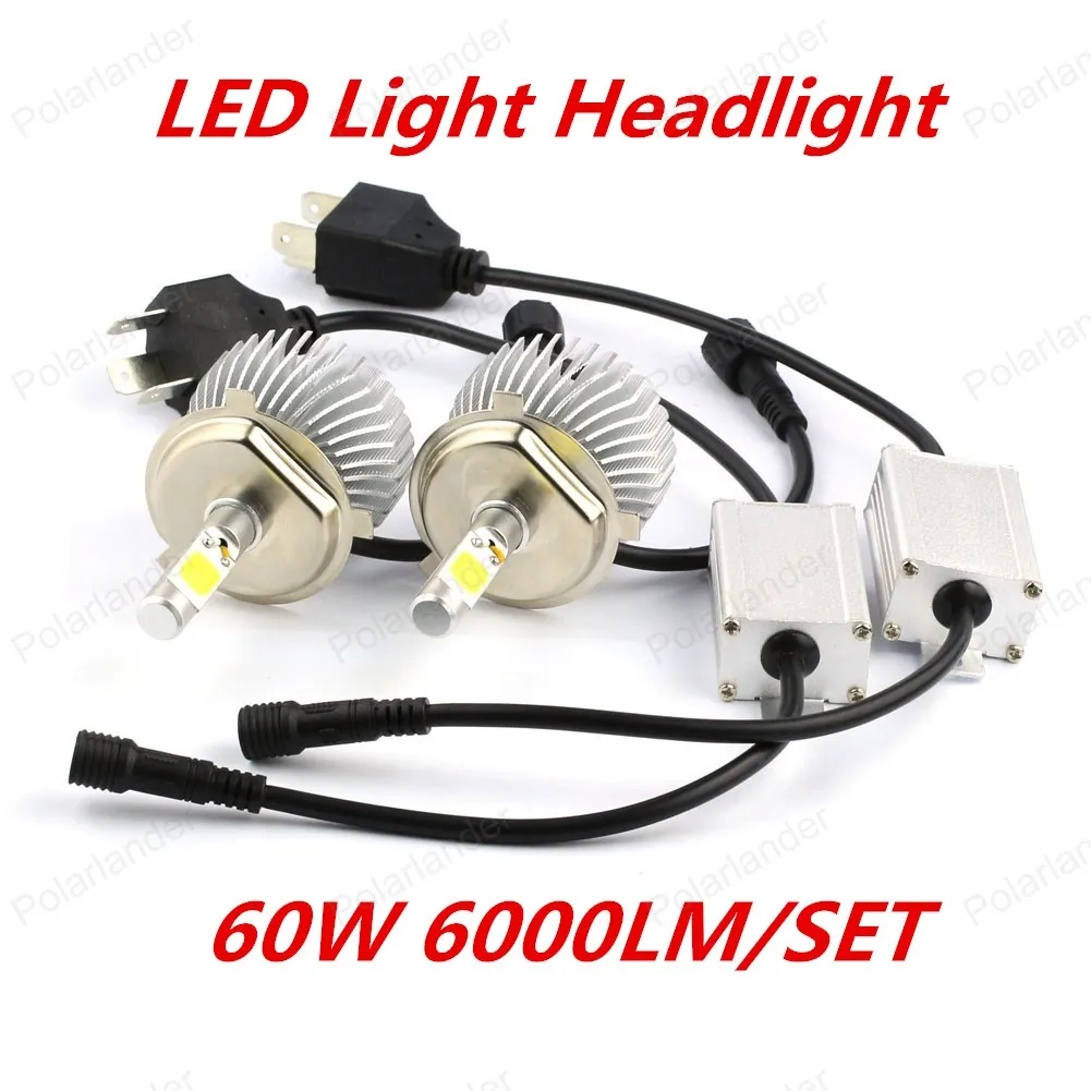 

2x Plug&Play COB H4 LED Headlight 2*30W 6000LM LED Headlights Bulb Head Lamp Fog Light 12V Auto Replacement Parts