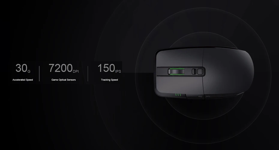 Оригинальная Беспроводная игровая мышь Xiaomi USB 2,4 ГГц 7200 dpi RGB подсветка перезаряжаемая компьютерная мышь геймер оптическая