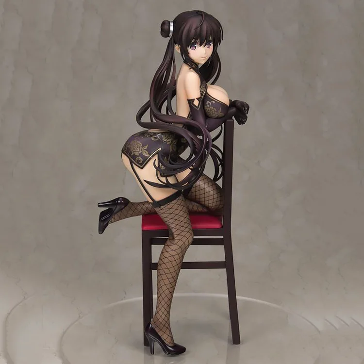 27 см аниме фигурка Fuyutsuki Togetsu Cheongsam На Коленях Стул Ver.2 Misaki Kurehito 1/6 Масштаб Сексуальная модель игрушки дети куклы