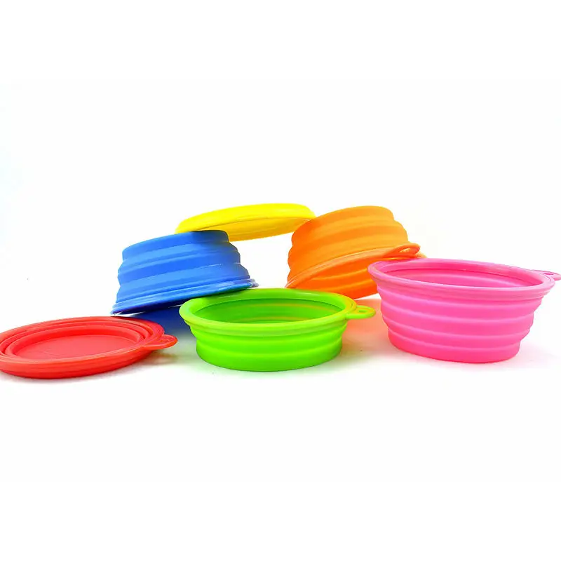 Складная Силиконовая чаша для Доу конфетного цвета путешествий на открытом