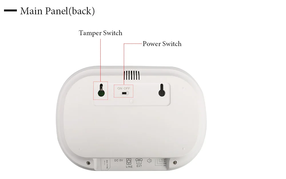 Techage S6 GSM GPRS PSTN Беспроводная сигнализация, хост-панель, Домашняя безопасность для PIR детектор движения, умный датчик, система сигнализации, набор для самостоятельной сборки