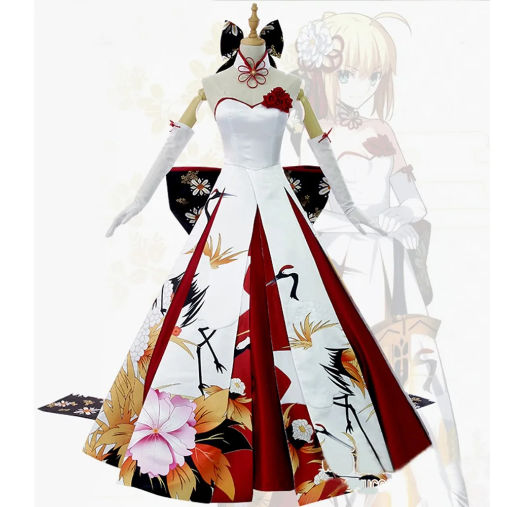 Костюм саблей Fate stay night Женский Свадебный костюм на Хэллоуин|cosplay costume|halloween