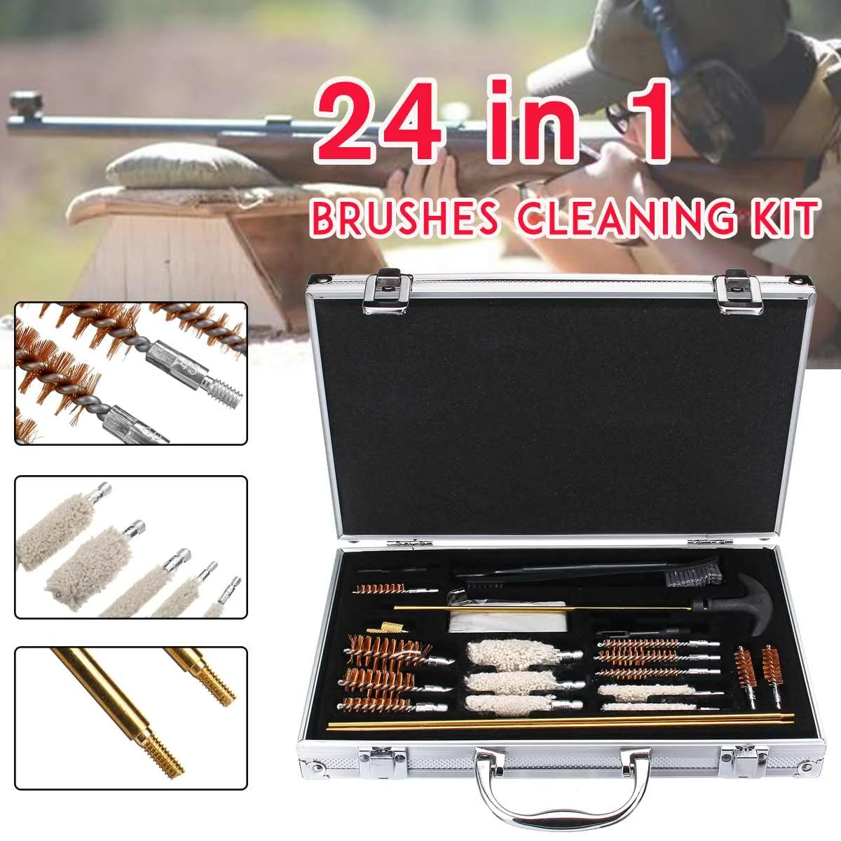Универсальный Набор для чистки пистолета ружья дробовика портативный чехол