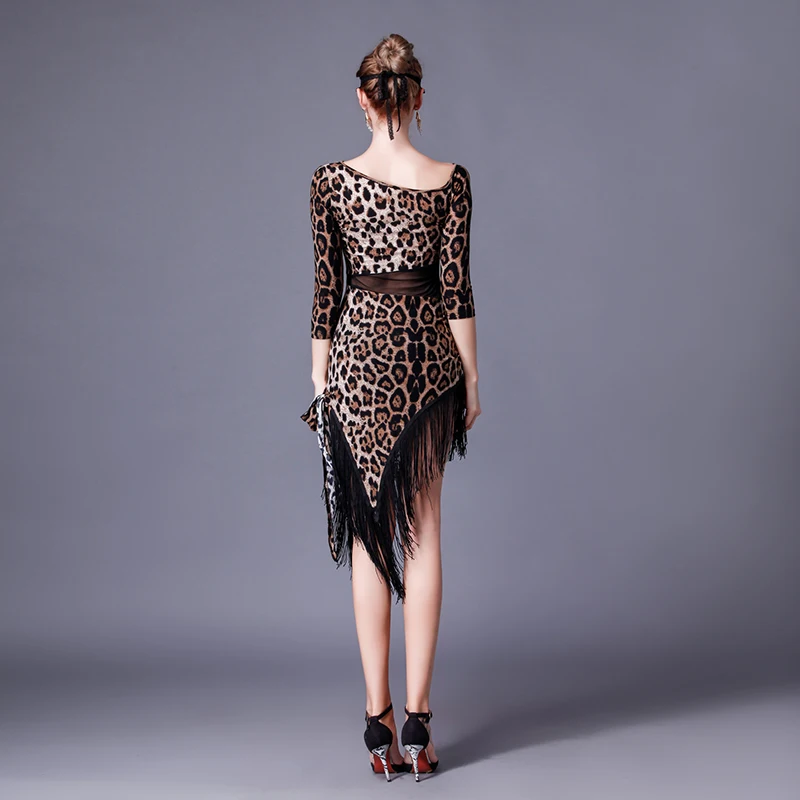 Женское платье для латиноамериканских танцев с бахромой костюмы сальсы