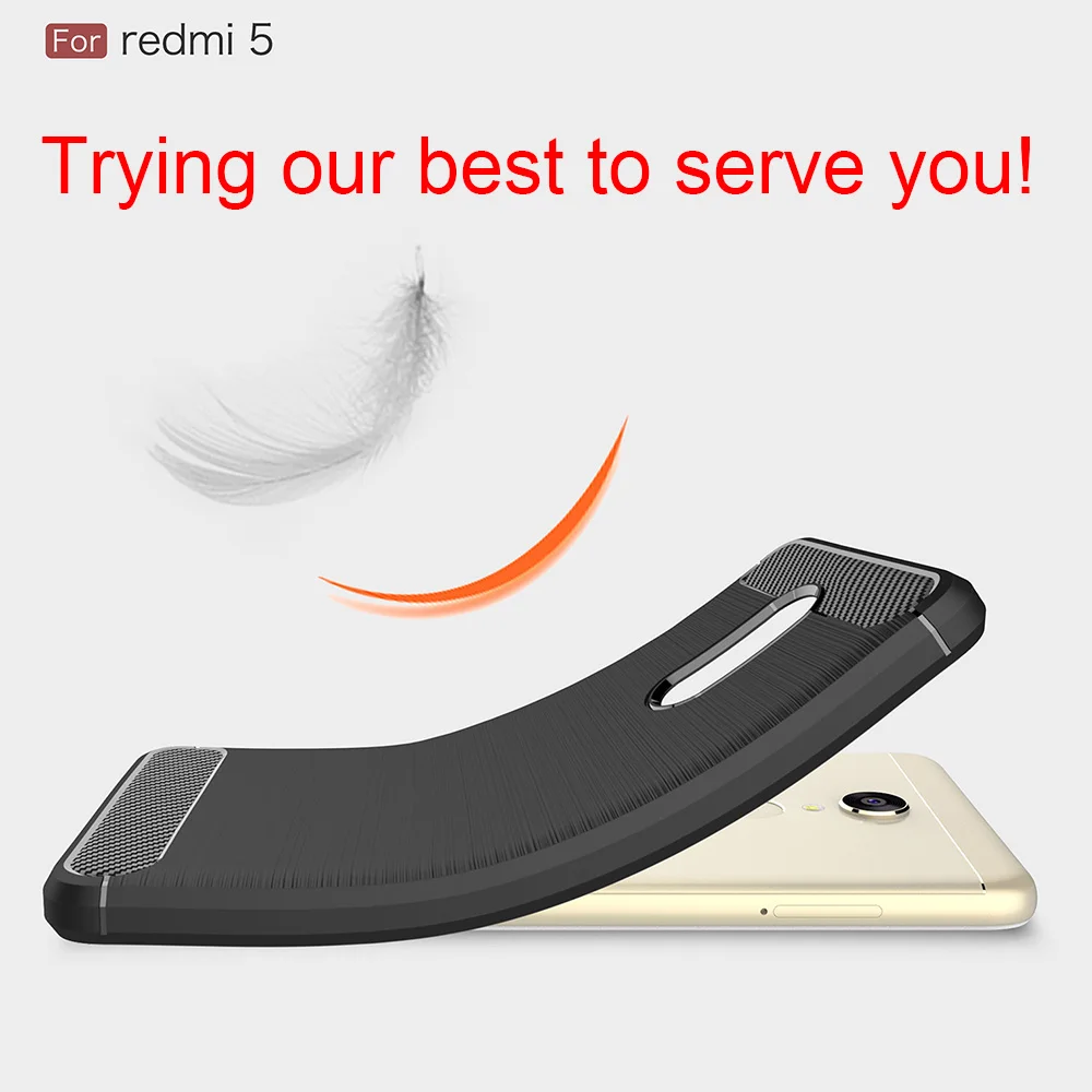 Luxury Soft Cases Xiaomi Redmi 5 Carbon Fiber Smartphone Case for Plus Shockproof Celular Back Capa |
