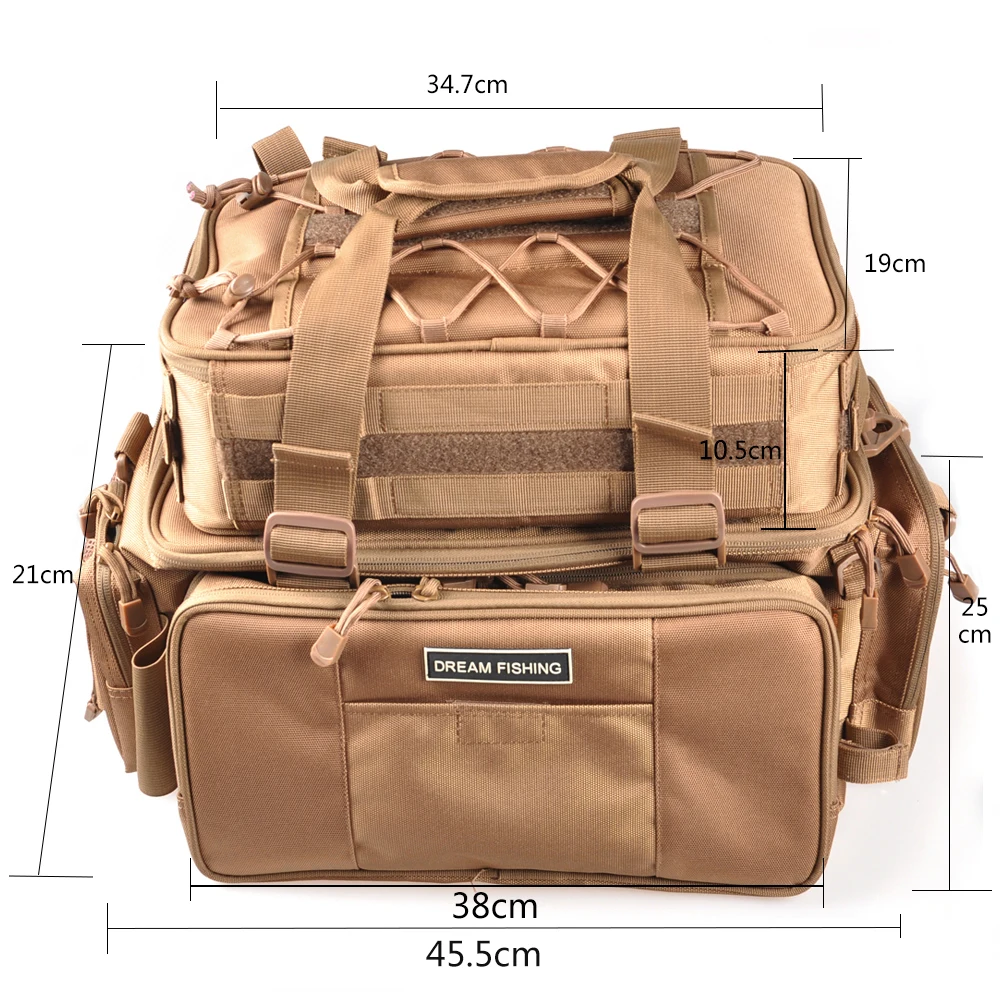 DREAM FISHING 45.5x25x21cm Multifunction Fishing Bag 2 Bags Bolsa De Pesca Waterproof Tools Lure Outdoor | Спорт и развлечения