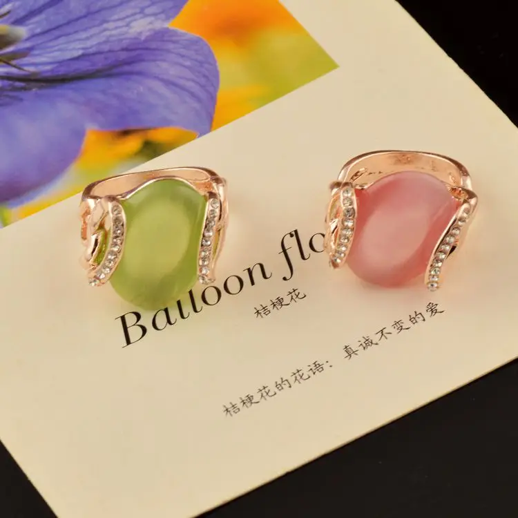 Кольцо женское с разноцветными камнями 50 шт.|crystal ring|stone ringfashion rings women |