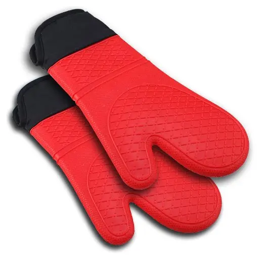 Хит продаж 2 шт. красная силиконовая кухонная перчатка для печи Potholder с очень