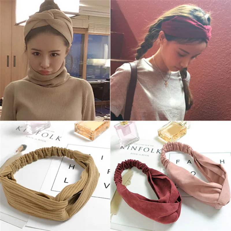 1 шт. Милая женская повязка на голову ретро головной убор Дамская вязаная