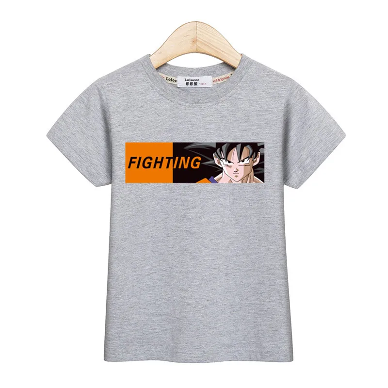 Новая футболка Goku Одежда для мальчиков популярная детская рубашка с Аниме