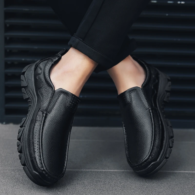 Мужские модельные итальянские кожаные туфли Брендовые мужские лоферы из