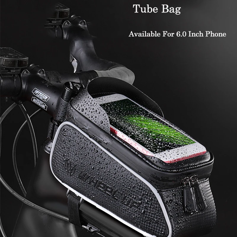 Wheel Up Bicycle Front Bag MTB Touch Screen Bags Road Bike Top Tube Frame Storage for 6.0 inch Mobile Phone|Сумки и корзины для