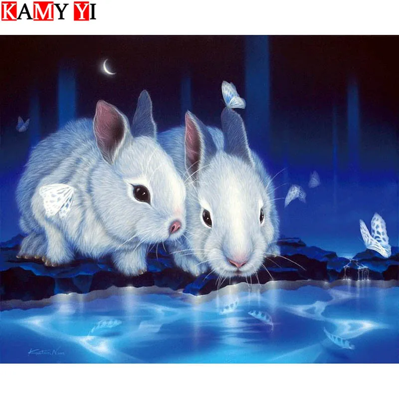 5D DIY алмазная живопись кролик Полный Дрель Стразы Вышивка крестом наборы