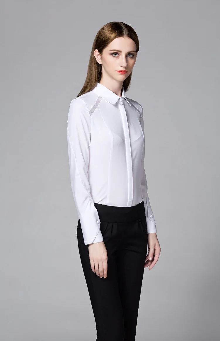 Блузка боди рубашка осень Blusas женские шифоновые рубашки Боди Блузки Топы Элегантные повседневные белые с длинным рукавом офисная одежда