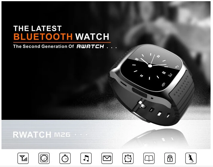 2015 RWATCH M26 Bluetooth Smart Watch with Dial / Call Answer Music Player Anti-lost Passometer Thermometer for Android | Электроника
