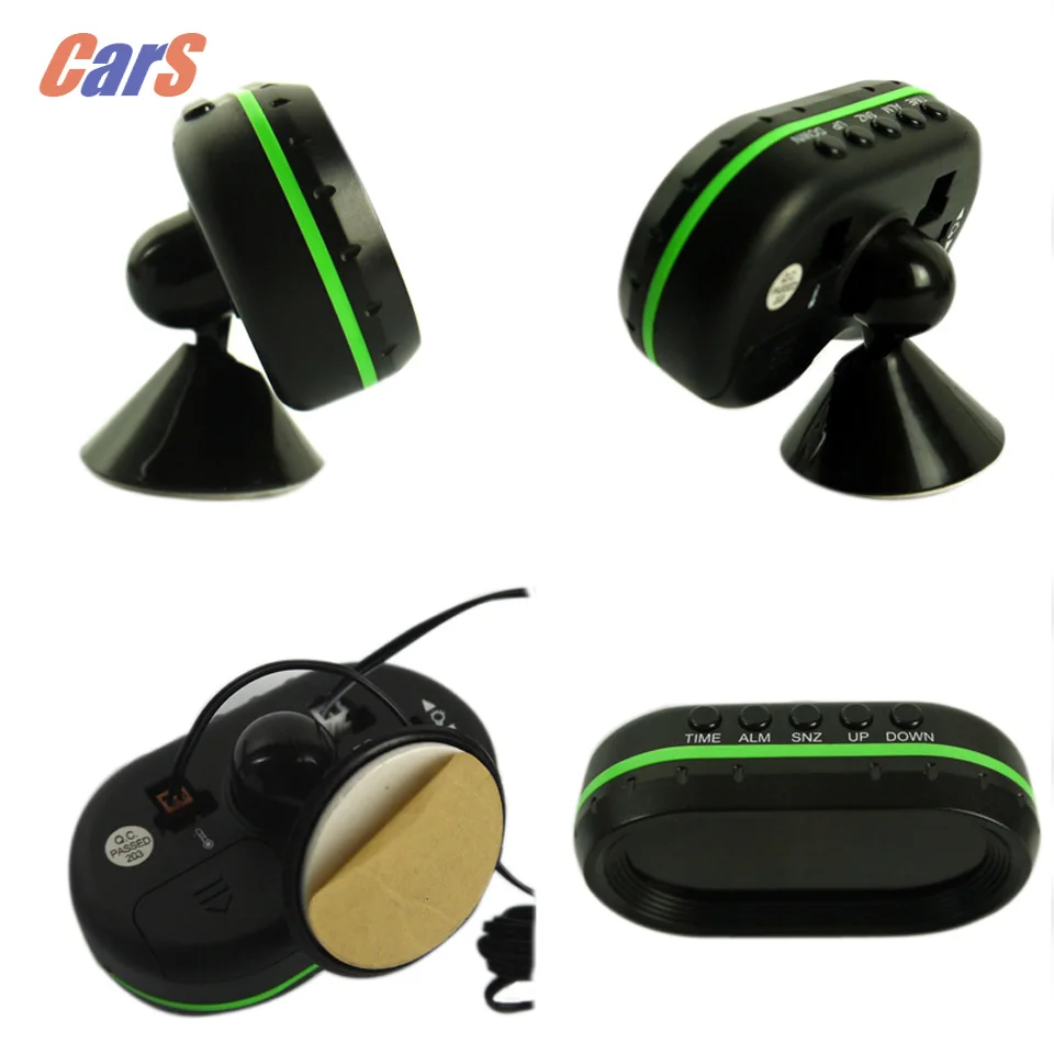 Автомобильный монитор напряжения автомобильные часы термометр цифровая