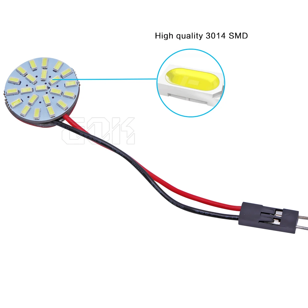 10 комплектов Светодиодная панель для автомобиля led 22SMD 3014 авто лампа чтения