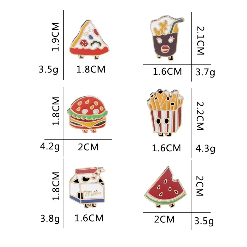 Детское милое модное фрукты еда брошка мультфильм шпильки Kawaii контактный кабель
