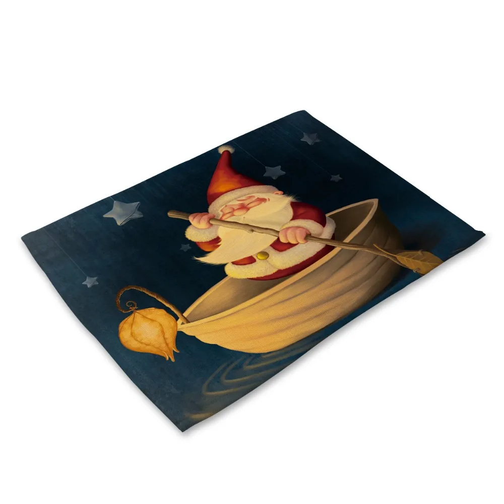 42*32 см Настольный обеденный стол с Санта-Клаусом салфетки для свадебной