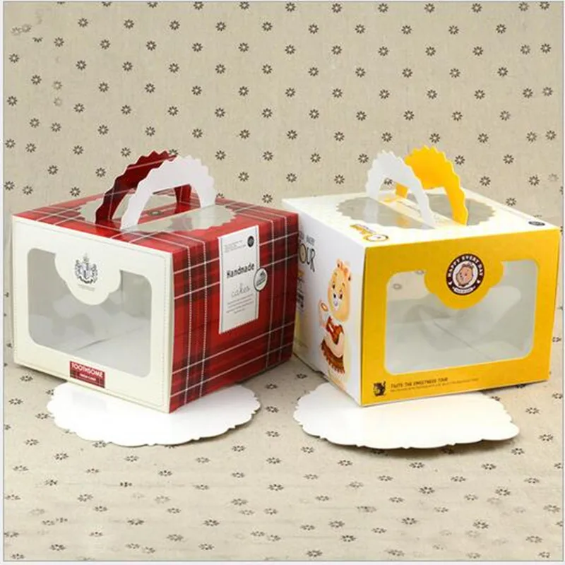 5 шт. упаковка для выпечки торта коробка упаковки на день рождения wth ручка и