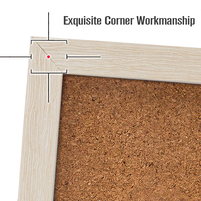 Wooden Frame Cork Board Bulletin Message Board 25*35cm Pin Boards Corcho Pared 11 Colors Frame for Notes Home Office Decoration