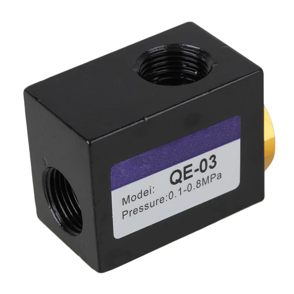 Черный Пневматический Быстрый воздушный выхлопный клапан 3/8 дюйма входные порты