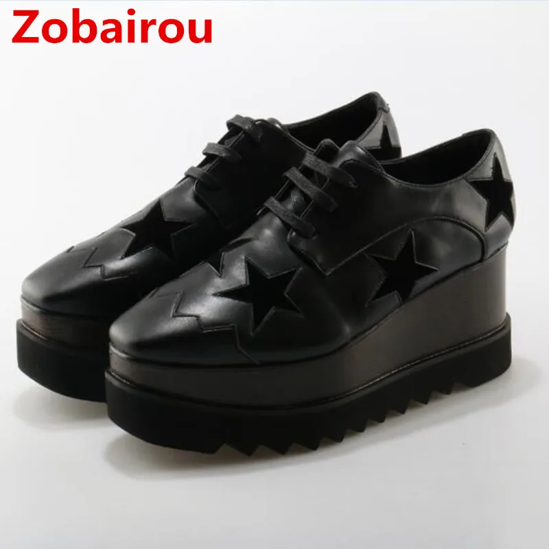 

Designer shoes tenis feminino wedges shoes star pink lace up causal shoes high top wedges runway women creepers platform shoes