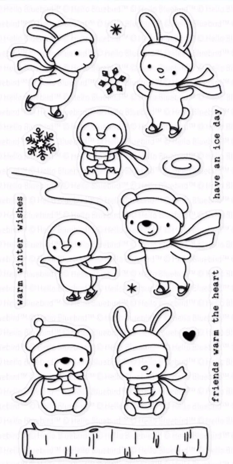 Пингвин кролик прозрачный силиконовый штамп печать Сделай Сам Скрапбукинг