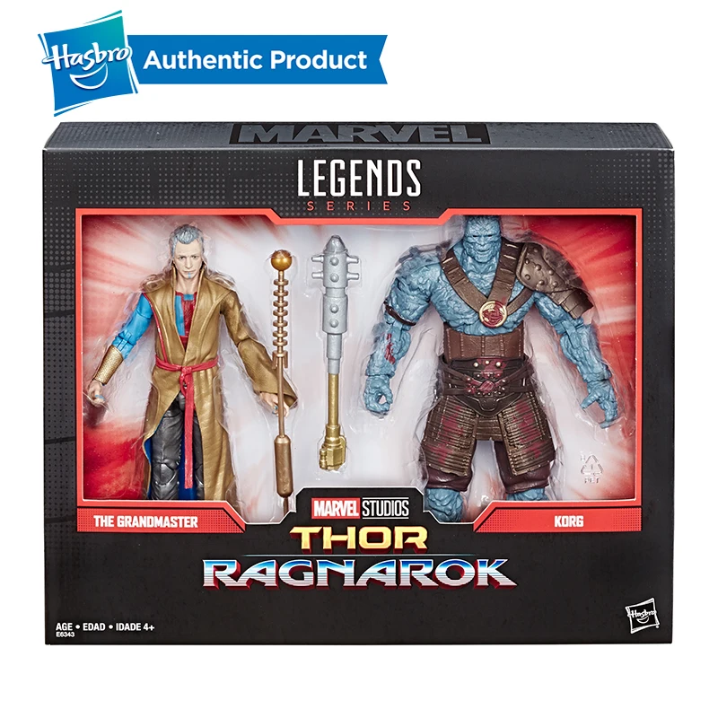 Hasbro Marvel Legends 80th anniversary Avengers 3 Raytheon Movie Grandmaster& Korg Stone Man Warrior 6 дюймов фигурки