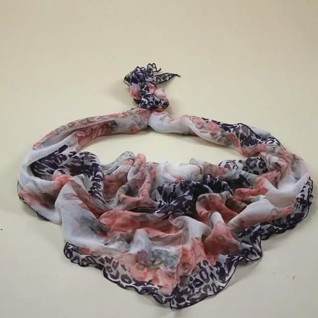 # S101 100% шелковый шарф из чистого шелка шифоновый Цвет: как на фото 50*170 см для