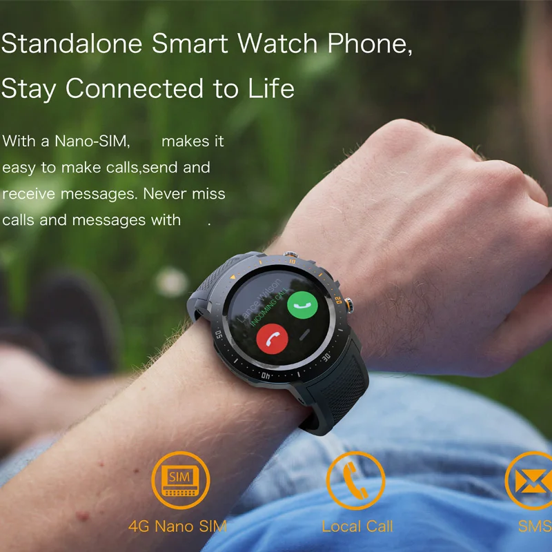 4G Smart wristwatch Android 7.1 MTK6739 530mAh sports GPS Heart Rate monitor 1GB RAM 16GB ROM SmartWatch with Camera for present |