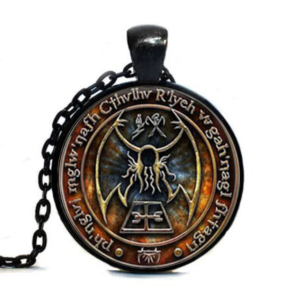 1 шт. Cthulhu R'lyeh Sigil H.P. Lovecraft тег для ювелирных изделий стеклянный кабошон|tag jewelry|tag