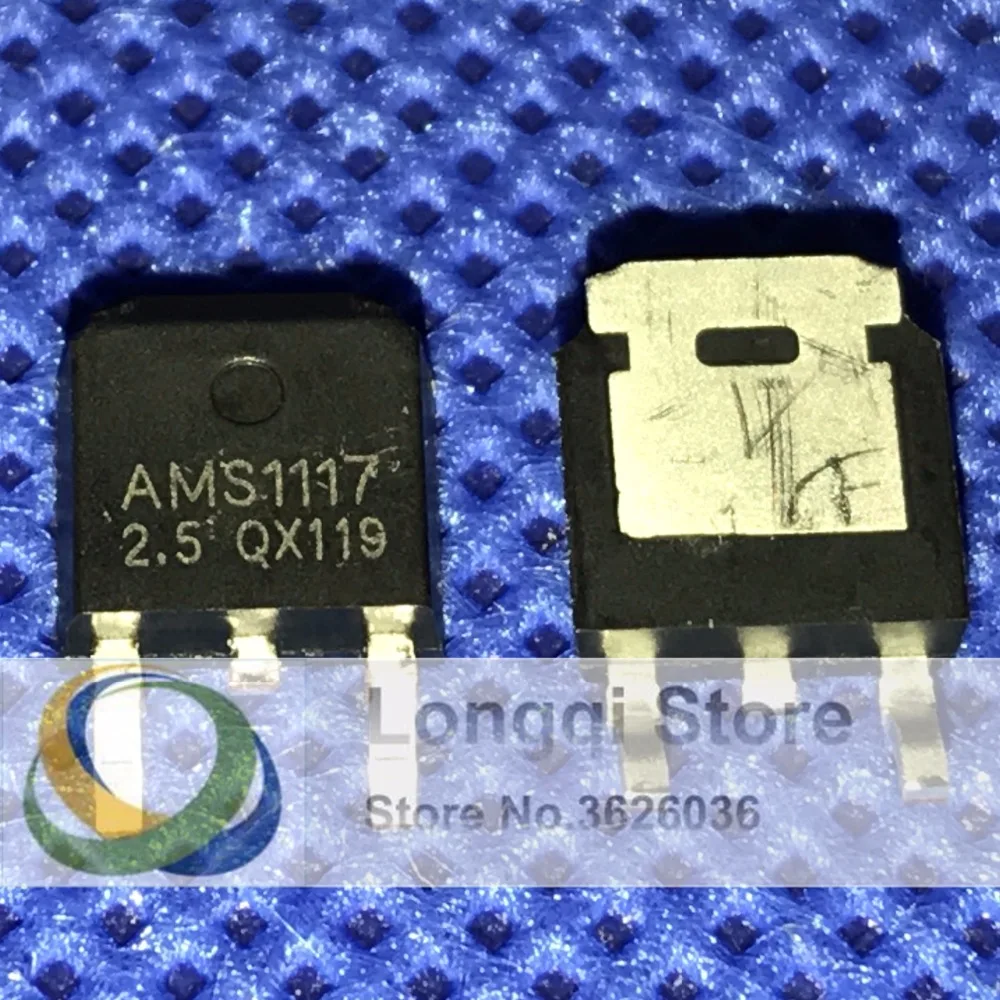 

10PCS AMS1117-2.5V 1117-2.5V TO-252 SOT-252 1117-2.5 2.5V 1A Adjustable Fixed Low Dropout Linear Regulator