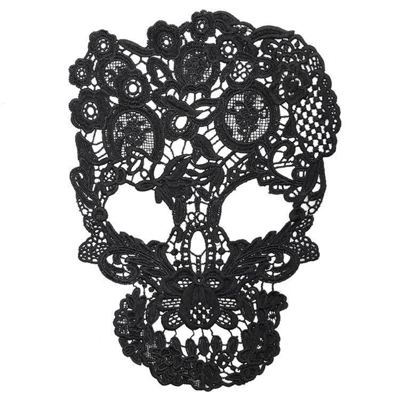 1 шт. кружевная нашивка с вышивкой черепа шт.|applique motif|lace appliqueembroidery lace applique |
