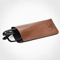 soft retro leather eyes reading glasses bag pu leather pocket glasses pouch for men sunglasses bag eyewear accessories
