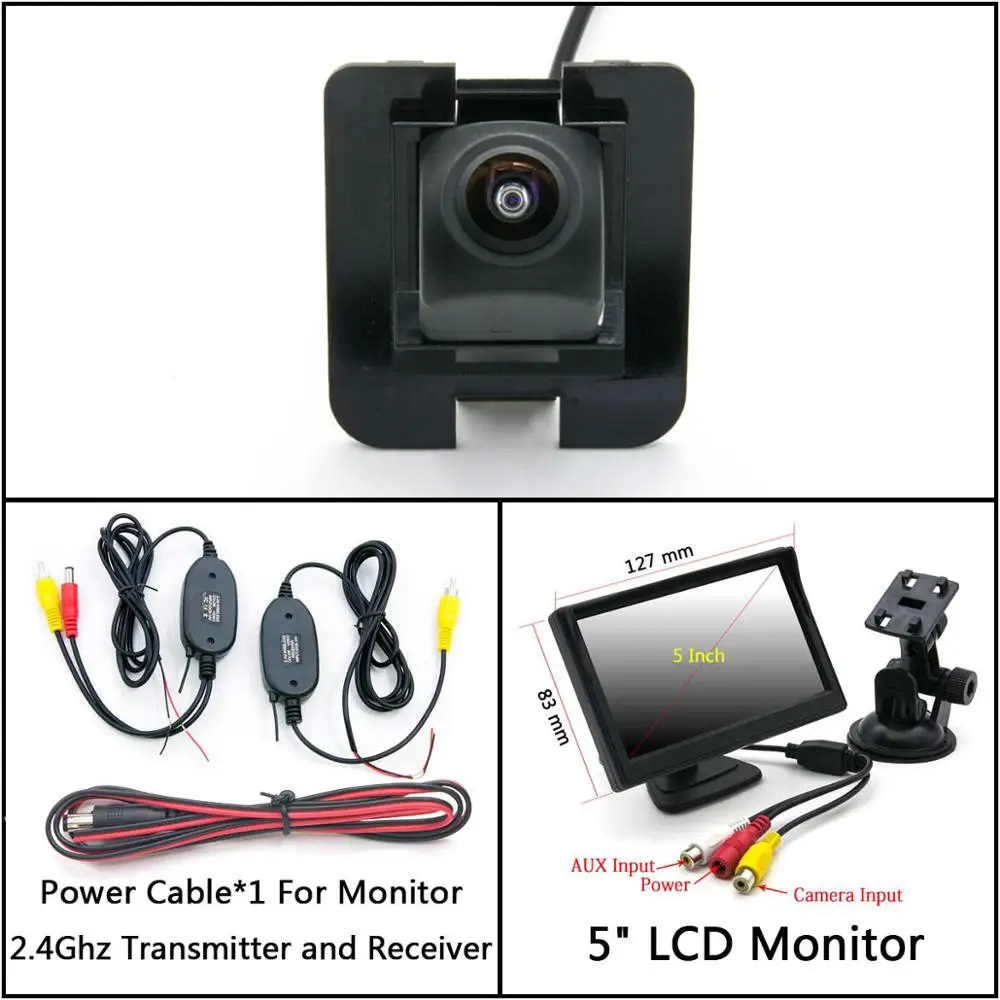C Wireless 5inch LCD 175 градусов HD камера заднего вида для Mercedes Benz S Class W204 W212 W221 Viano Vito S65 S63 S55 AGM монитор парковки автомобиля - Название цвета: C Wireless 5inch LCD