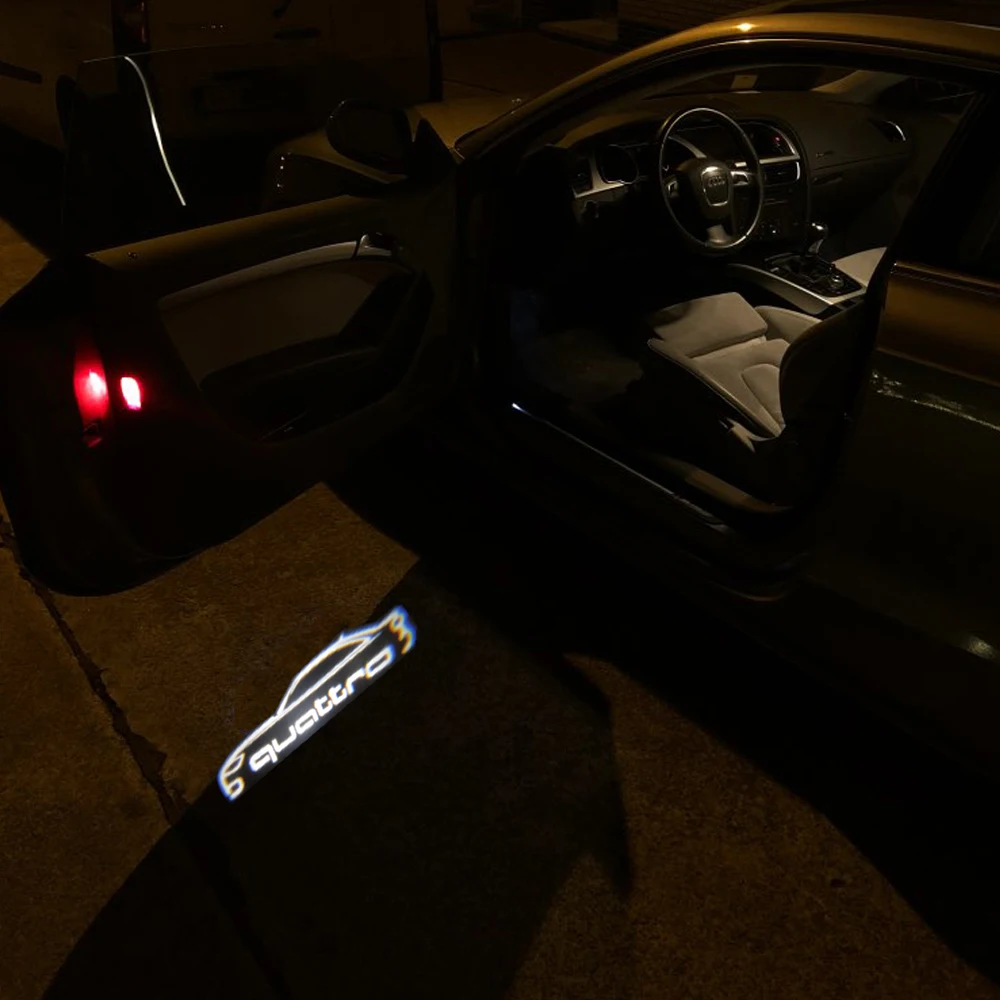 Двери автомобиля свет теней для звуковой логотип A1 A5 A7 A8 A6 C6 A3 A4 B4 RS Sline TT светодио