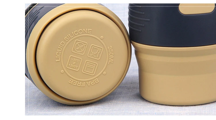 Folding Water Container Silicone Coffee Cup Multifunctional Large Size Tea Cup Kitchen Supplies Insulation Outdoor Drinking Cups