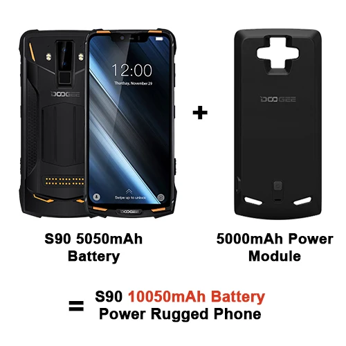 Add Power Mod IP68/IP69K DOOGEE S90 смартфон 6 ГБ 128 Гб водонепроницаемый ударопрочный 4G мобильный телефон 5050 мАч отпечаток пальца беспроводной заряд мобильного телефона - Цвет: Add Power Mod