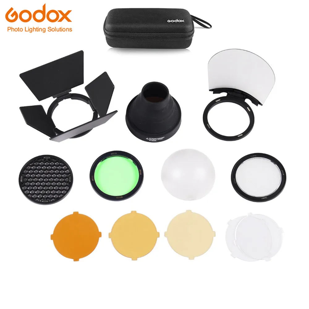 Godox AK-R1 Snoot для двери сарая цветной фильтр отражатель сот шаровой рассеиватель