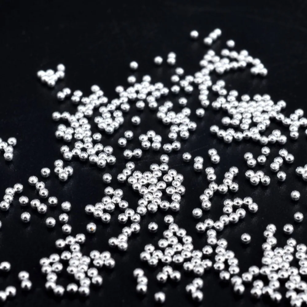 DIY украшения для ногтей золотые и серебряные стальные мини шарики 100 г