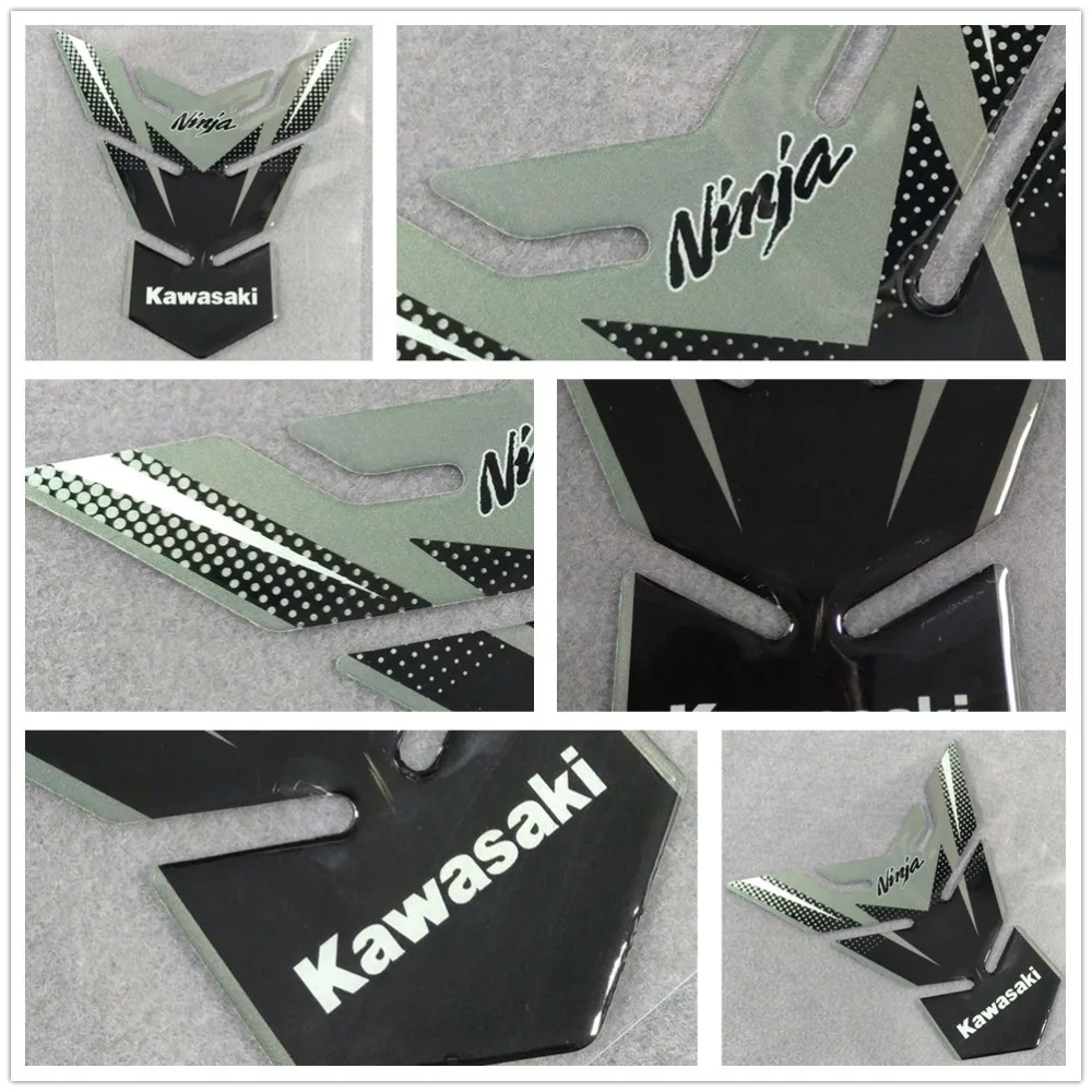 3D защитная накладка на бак мотоцикла Стикеры углерода пайки Черный для Kawasaki Ninja 400 250R 400R 250 650 H2 300 1000