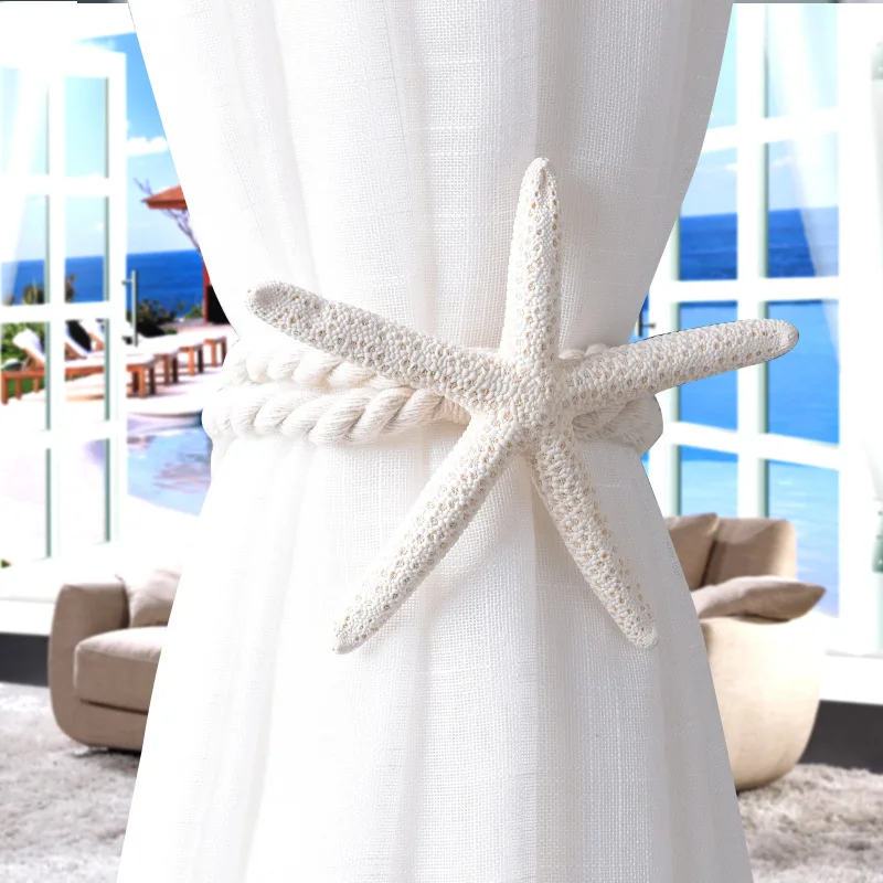 

2Pc/Set Starfish Shape Curtain Buckle Holdback Curtains Tieback Holder Window Curtain Clip Holder Strap Accessories Home Decor