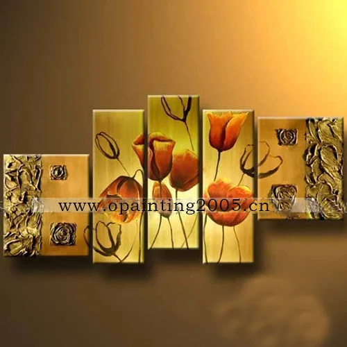 

Handmade Picture On Canvas Abstract Tulip Oil Painting No Frame Flowers Pictures Wall Art Hand Painted Paintings For Room Decor