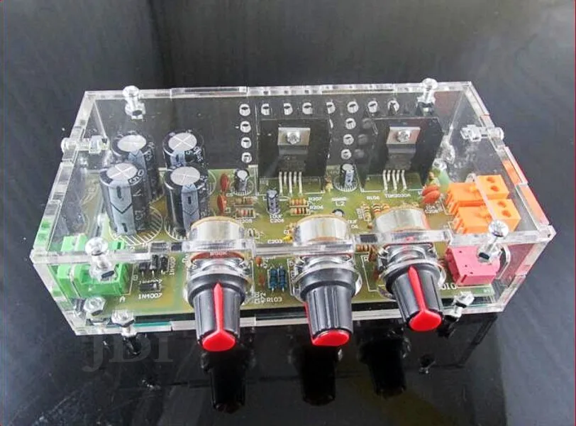 

DIY Kit 18 Вт + 18 Вт TDA2030A Hifi стерео усилитель мощности с корпусом
