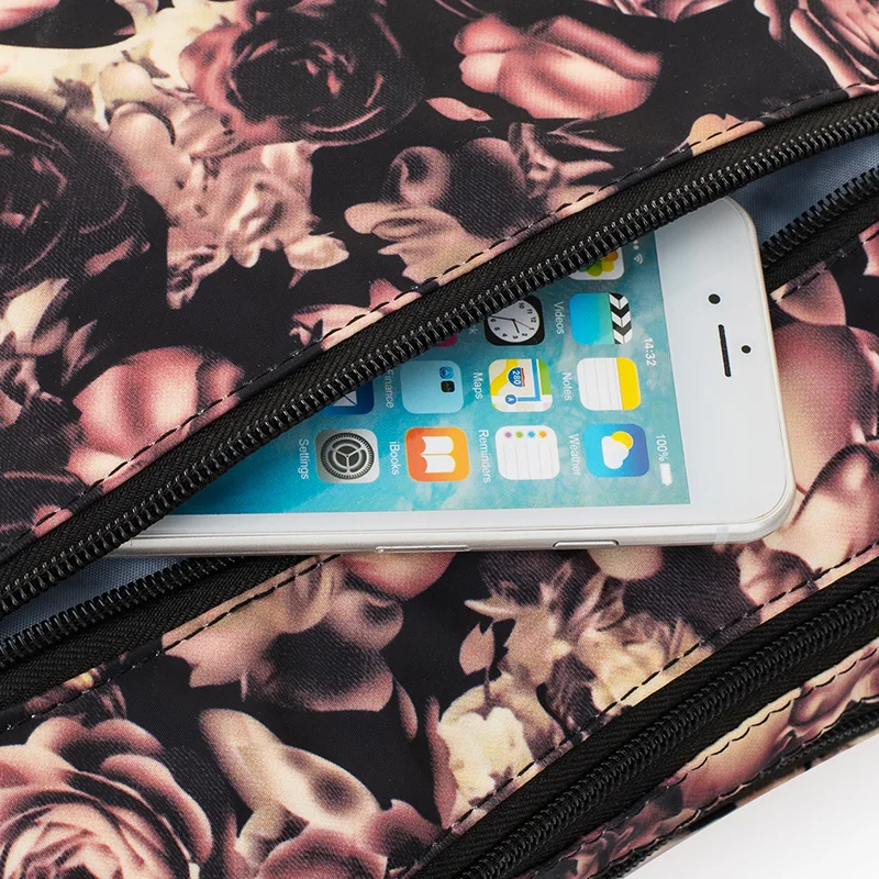 Сумка мессенджер женская с цветочным принтом нейлоновая Водонепроницаемая