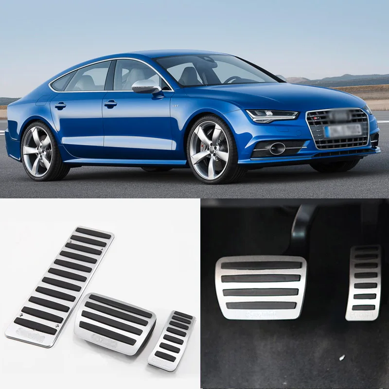 Savanini абсолютно новый 3 шт. алюминиевый нескользящий чехол для педали газа тормоза