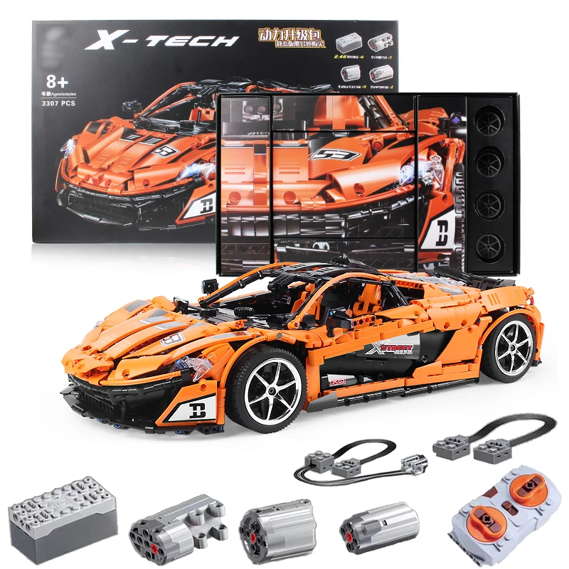 P1 гонщик совместим с Technic MOC-16915 RC супер гоночный автомобиль строительные блоки кирпичи DIY игрушки подарки для детей Для мальчиков