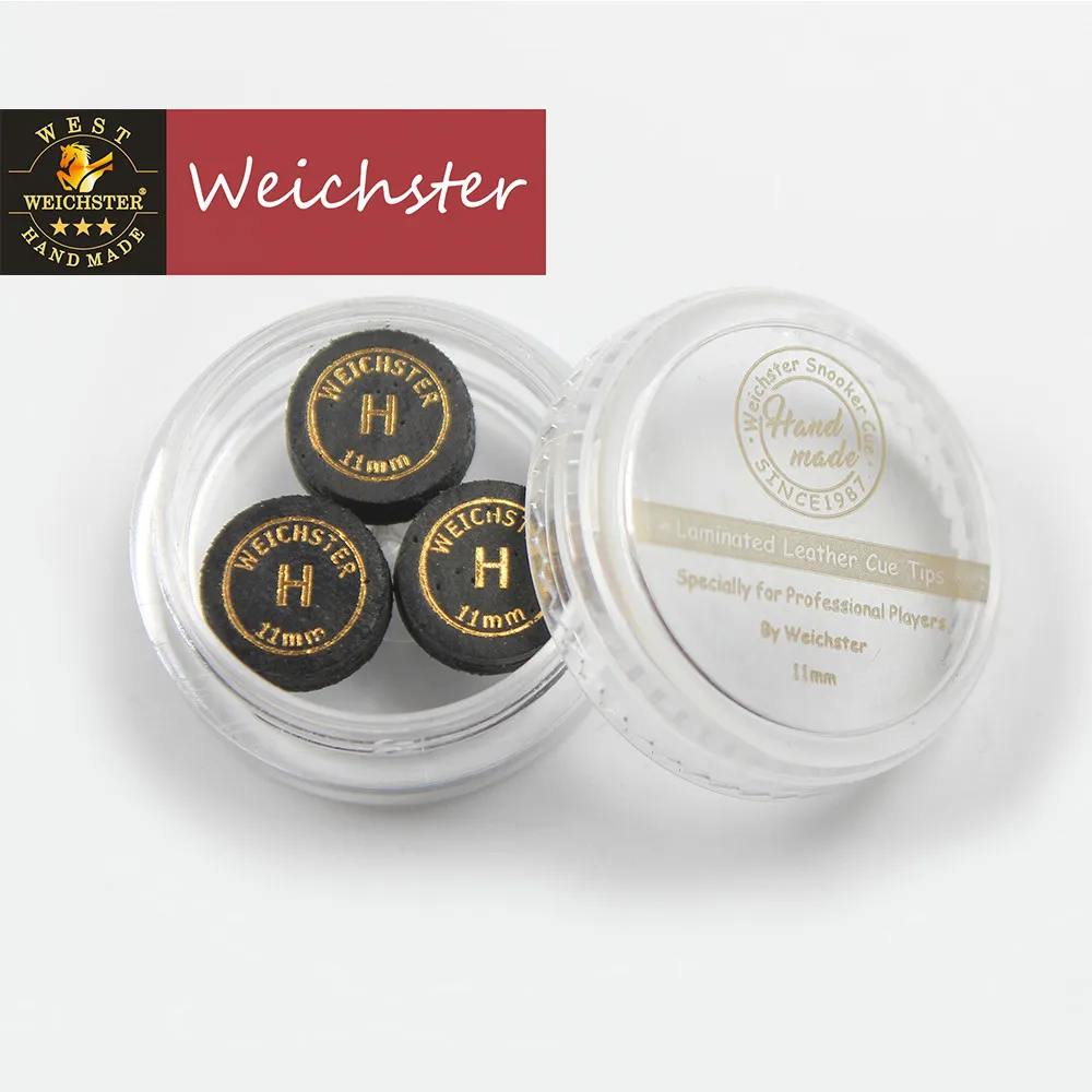 WCT11MM-soft Weichster ламинированная Кожа Снукер пул кий Советы 10 мм 11 мм мягкий средний жесткий - Цвет: WCT11MM-soft